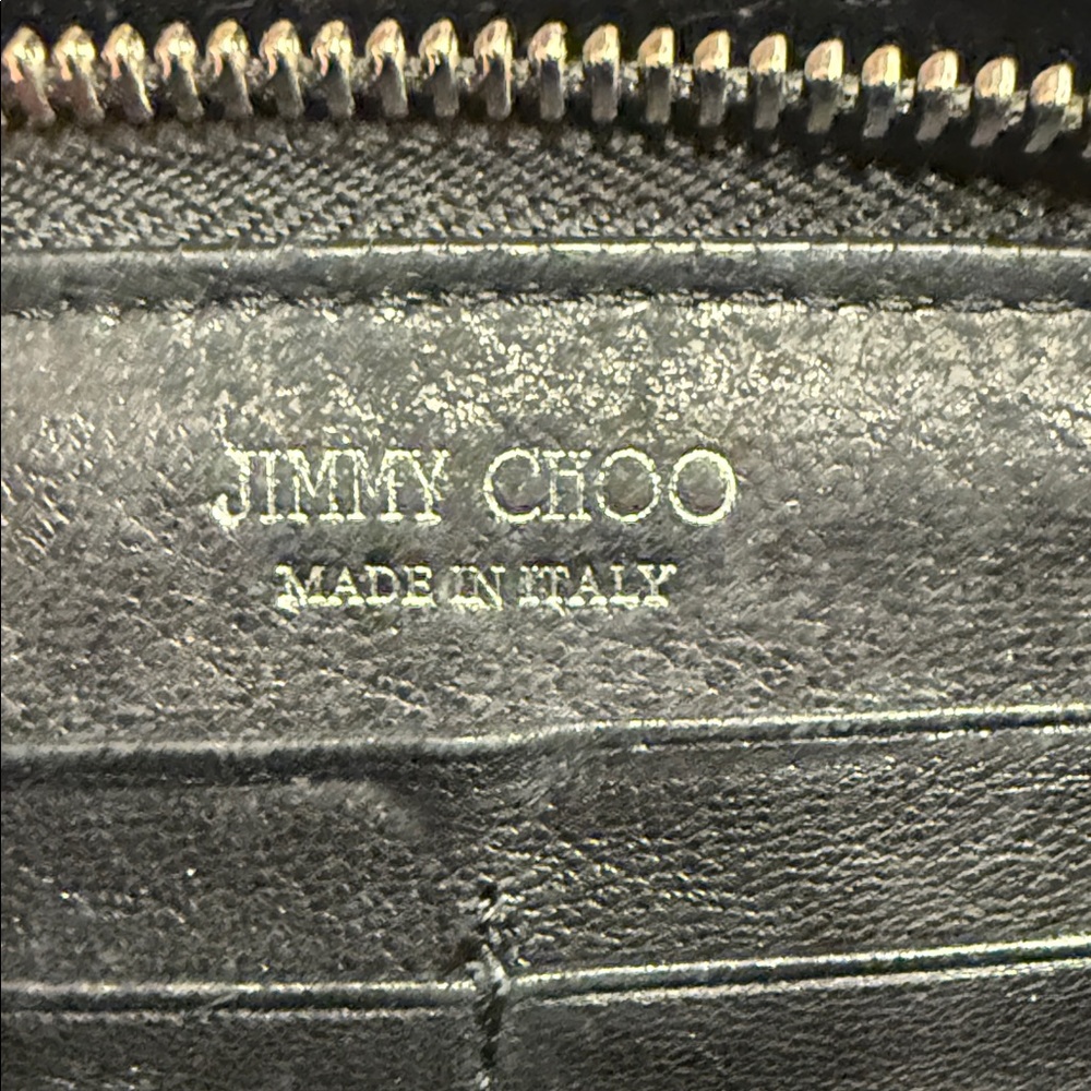 Jimmy Choo Black Wallet with Silver Star Studs - Picture 2 of 16